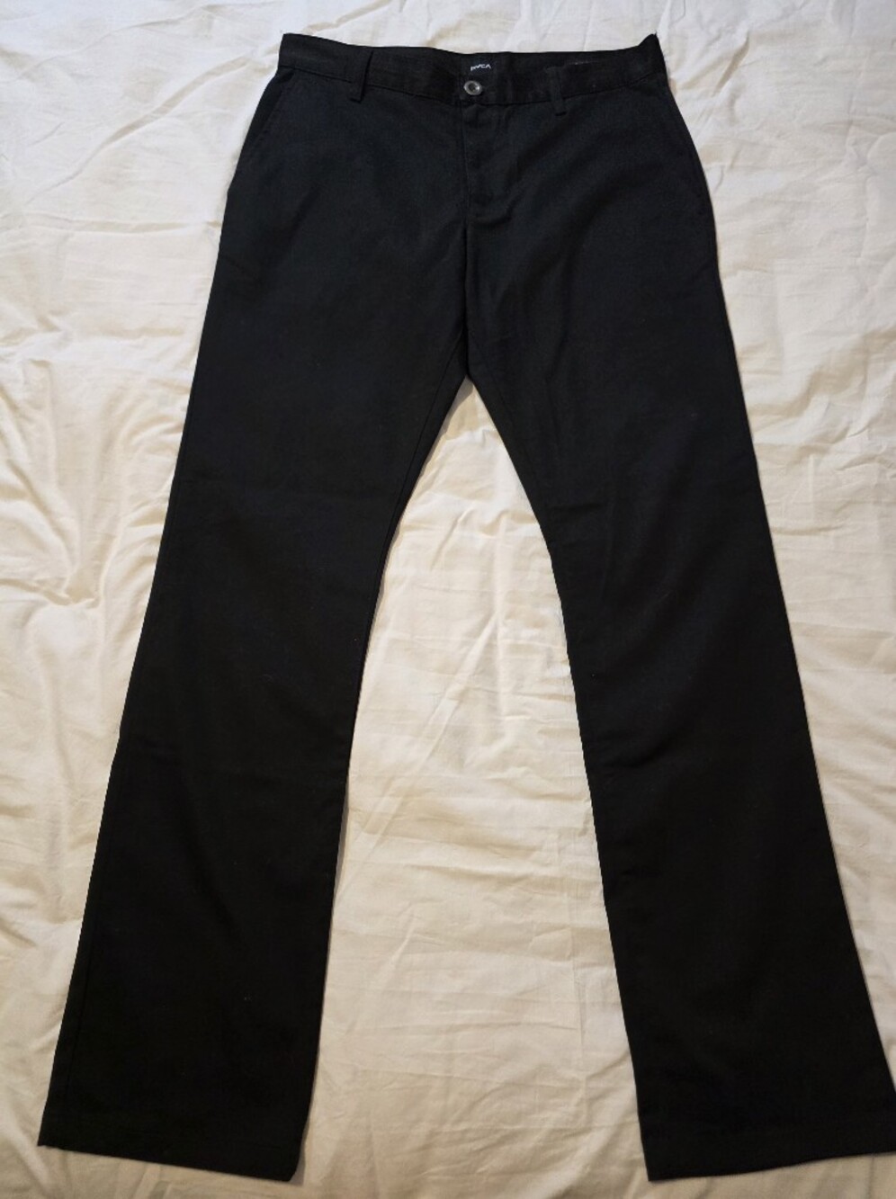 RVCA Black Slim Chinos Mens 33/34